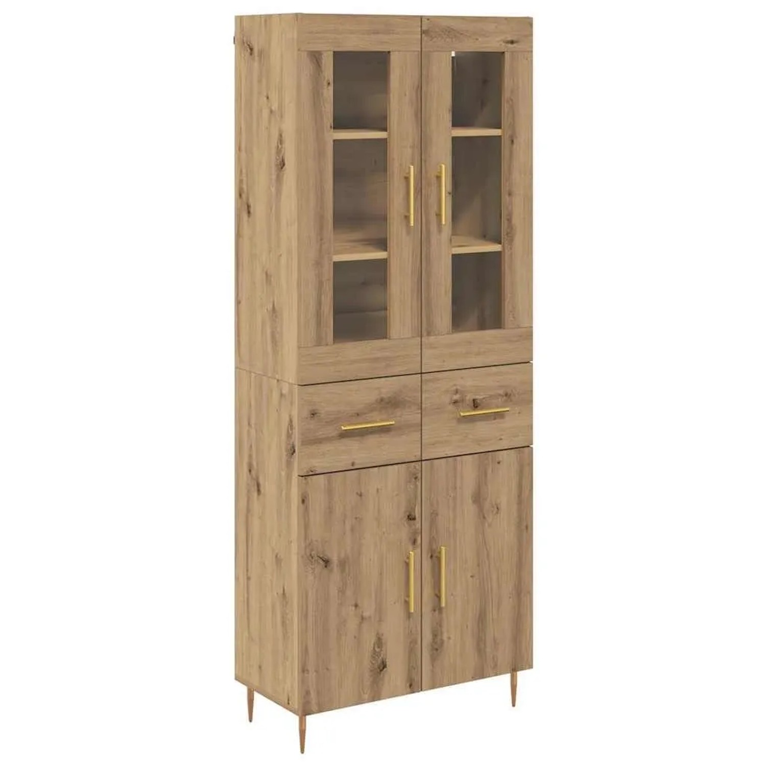 vidaXL Highboard mit Schubladen 2-Tlg Artisan-Eiche Holzwerkstoff 3416053