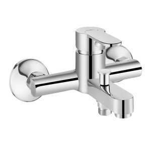 baliv Wannenarmatur WA-5890 Chrom: Einhebelmischer mit Umsteller für Badewanne und Brause.