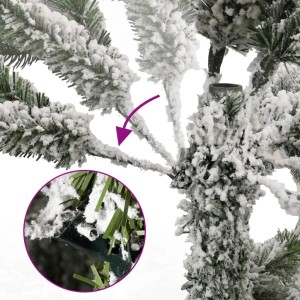 Detailaufnahme: Beschneiter, klappbarer, künstlicher Weihnachtsbaum (180 cm) von vidaXL.