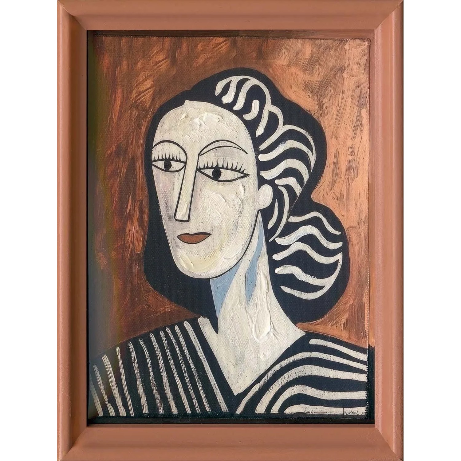 Art Universe Leinwandbild Brown Lady 17 x 22 cm