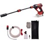 Einhell Akku-Druckreinigerpistole Power X-Change, rot-schwarz, mit Lanze und Zubehör: Schlauch, Schaumsprühflasche, Tasche.