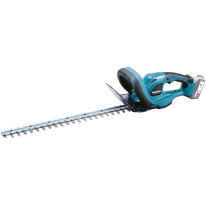 Makita Akku-Heckenschere DUH523Z, 52cm Schnittlänge, blau-schwarz, mit Akku. Ideal für Formschnitte.