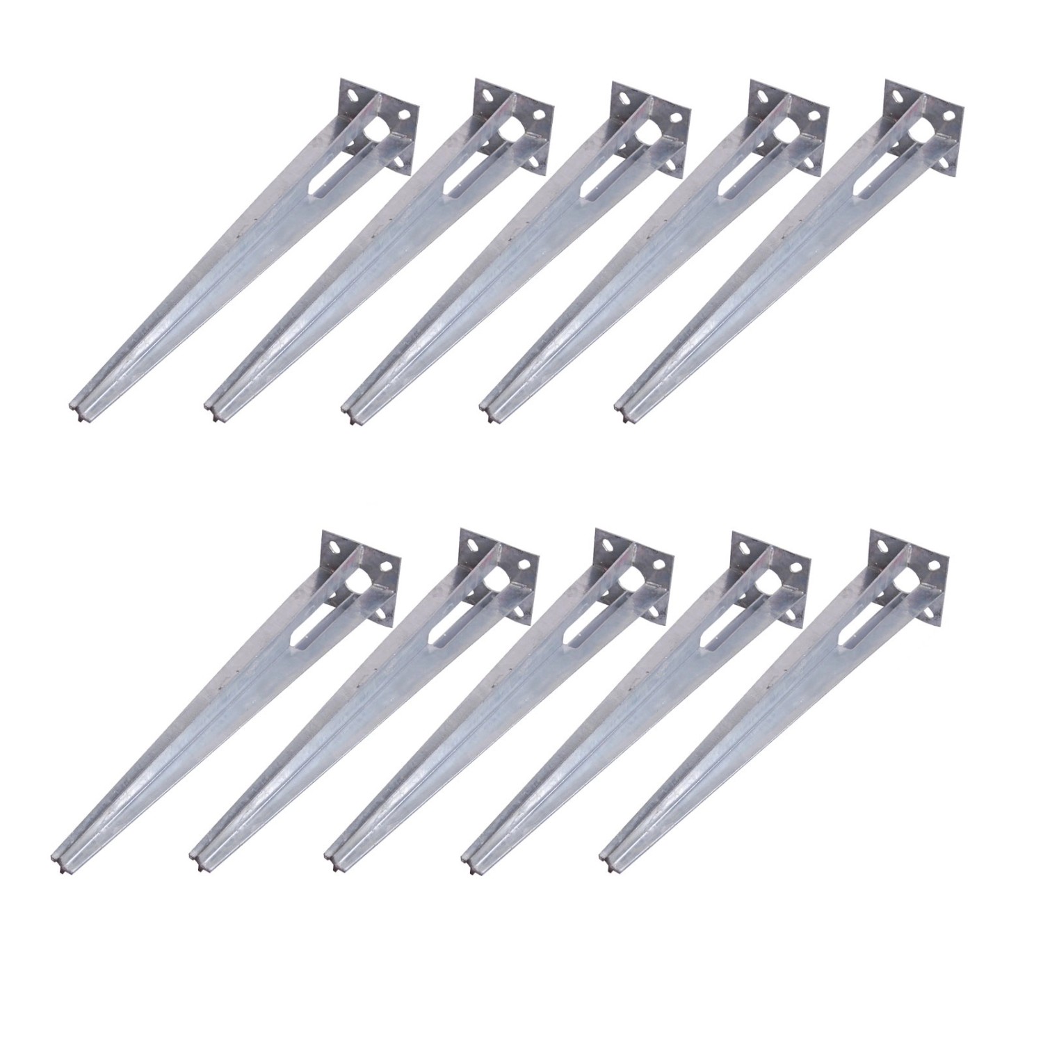 TRUTZHOLM 10x Bodenhülse Durchmesser 34mm 50cm Länge Verzinkt 100x100mm günstig online kaufen