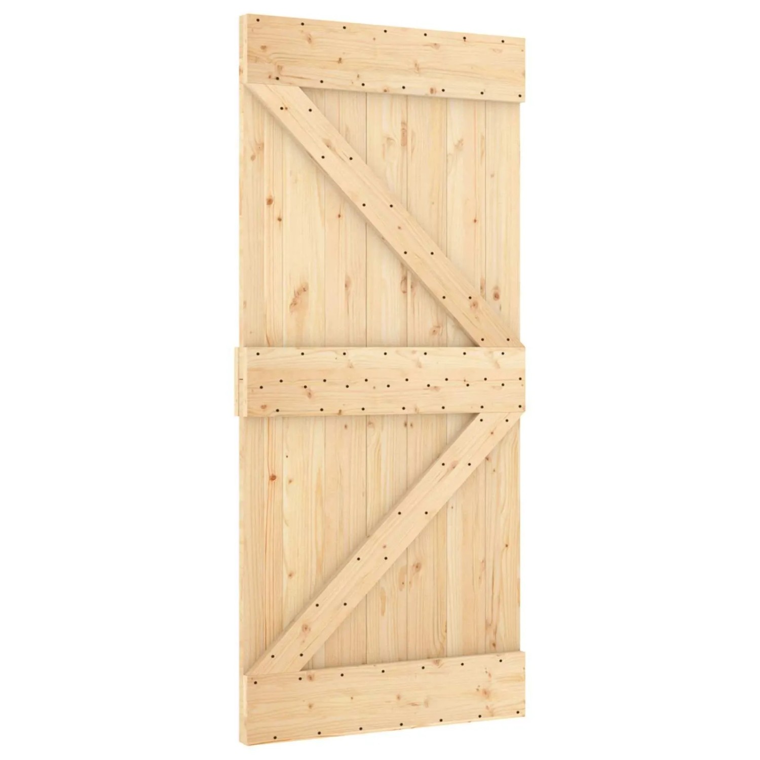 vidaXL Schiebetür NARVIK Natur und Schwarz 95 x 210 cm 213,5 cm 3445223