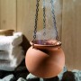 Karibu Aromatopf aus Terrakotta mit Kette für Saunaöfen & Zubehör.
