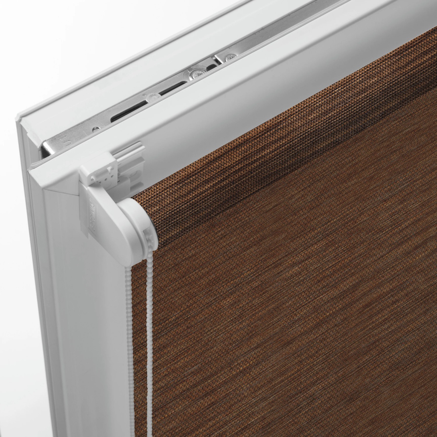 Gardinia EasyFix Rollo Natur, 60x150 cm, Nougat, Detailansicht der Montage.