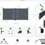 Casanoov Flügeltor elektrisch, 3m breit, mit Antrieb und Zubehör. Gartentor Details und Maße.