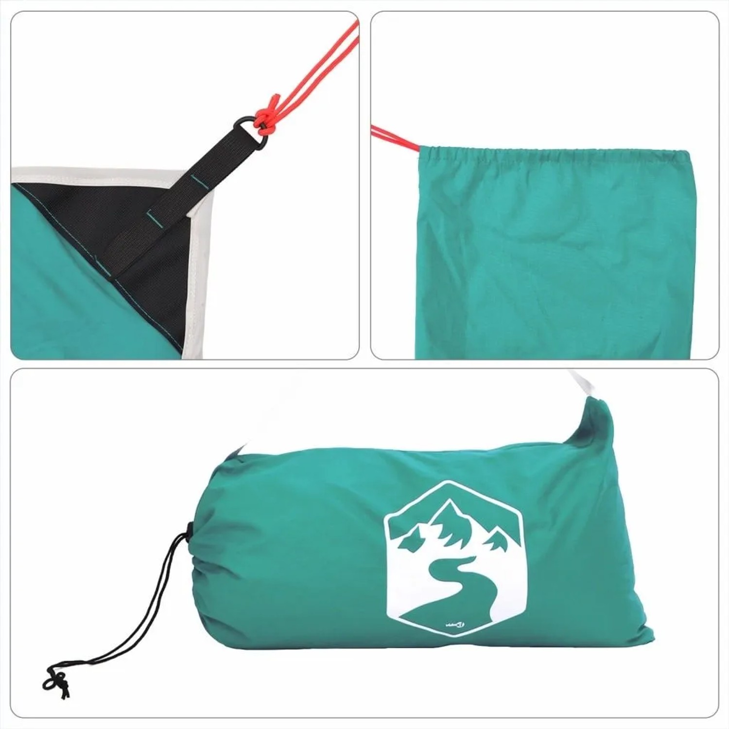 vidaXL Strand-Schattenzelt mit Sandsäcken Grün 304x300 cm 4008645_7