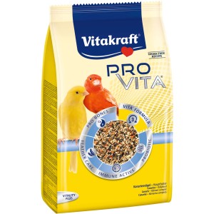 Vitakraft Pro Vita Kanarienfutter 800g: Hauptfutter mit Saaten, Gemüse und Mineralstoffen für Kanarienvögel.