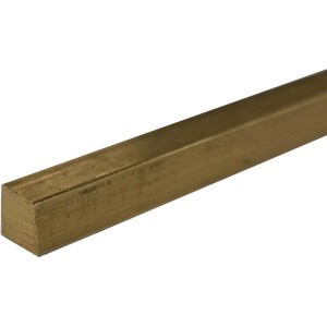 Messing Vierkantstange, 6x6x1000 mm, goldfarben, für dekorative Zwecke und den Baubereich.