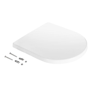 Schöner Wohnen WC-Sitz Antus Wrap, D-Form, Weiß, mit Befestigungsmaterial.