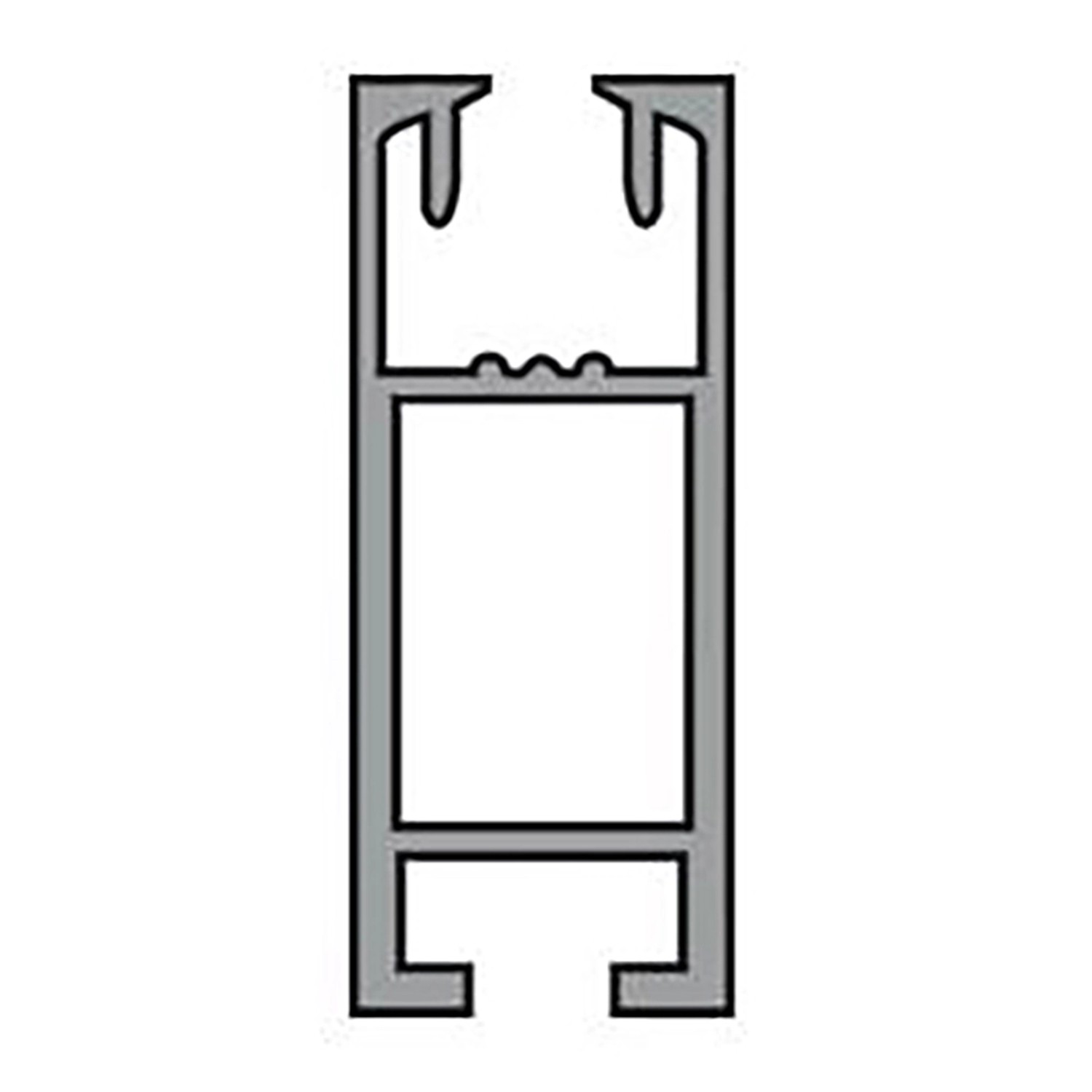 Schöner Wohnen Gardinenstange Matteo, rechteckig, Stahl gebürstet, Querschnitt.