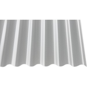 Klare Profilplatte PC Wabe HS 76/18, 6000 mm lang, für Kunststoffbedachung.