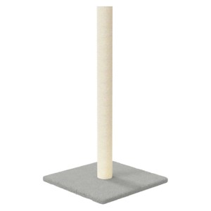Hellgraue vidaXL Kratzsäule, 70cm hoch, mit Sisal umwickelt, für Katzen zum Krallenwetzen.
