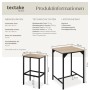 Tectake Barset Inverness 3 Teilig Tisch Mit 2 Hockern 120 x 60 x 91 cm Industrial Holz Hell Eiche Sonoma_6