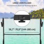 Verstellbares SPORTNOW Kajak Gestell aus Stahl, geeignet für Boot-Zubehör. Länge: 144-180cm.
