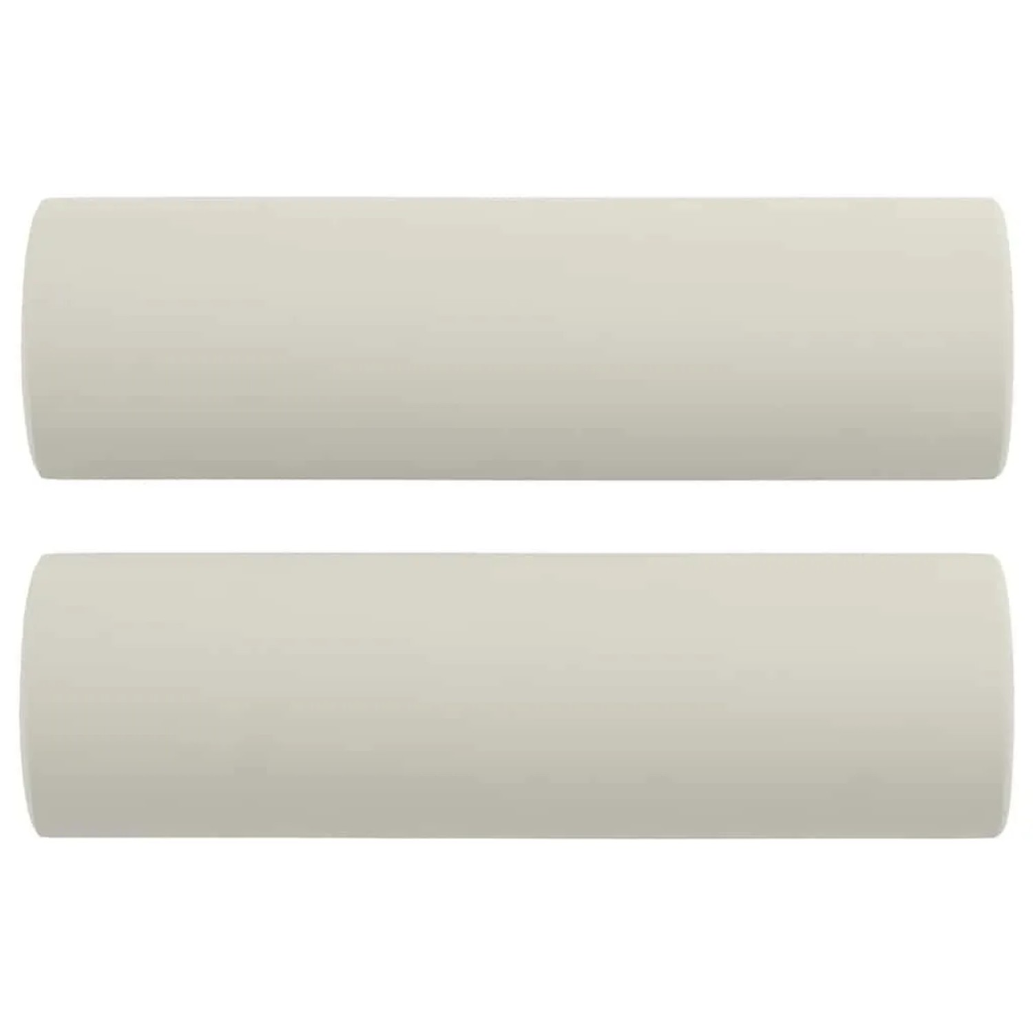 vidaXL Zierkissen 2 Stk Creme Ø15x50 cm Samt 349517