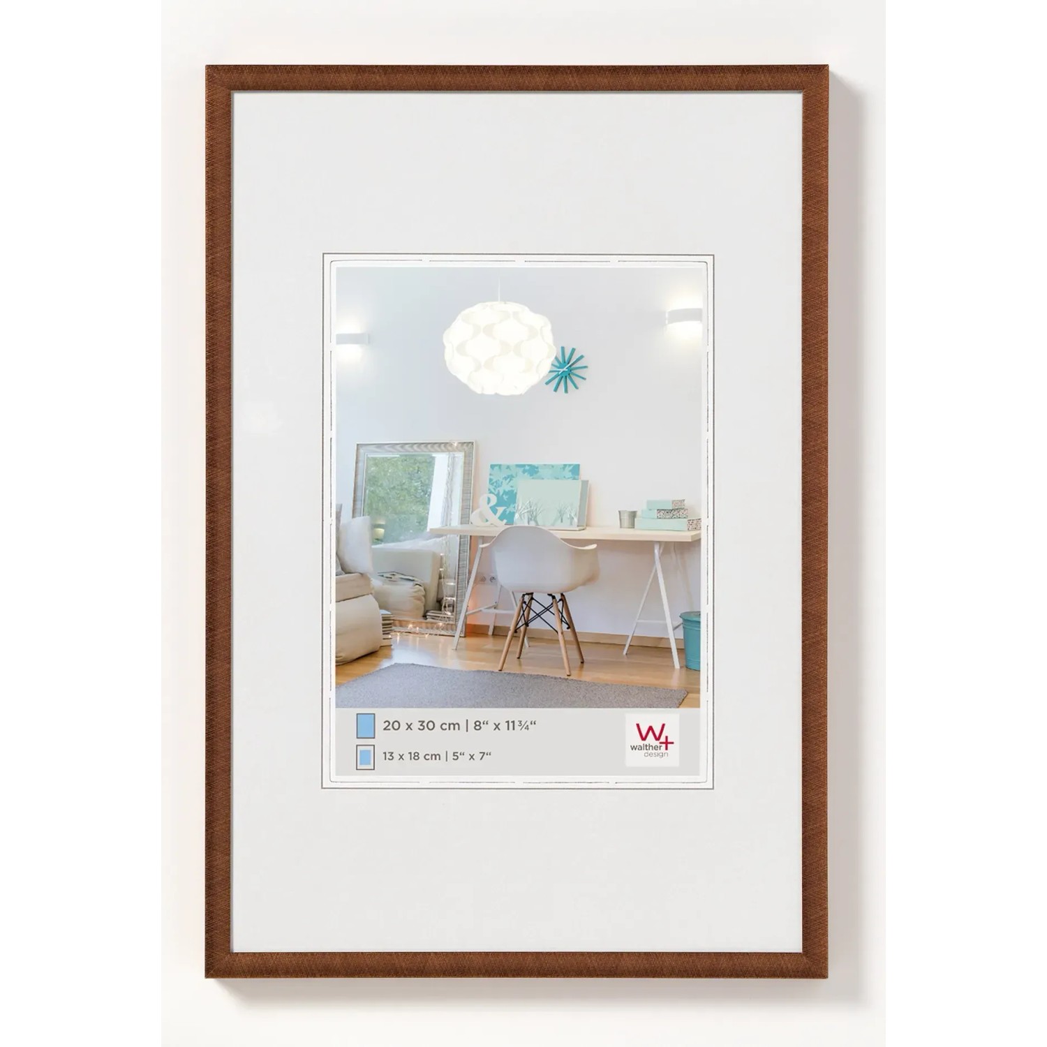 walther design New Lifestyle Kunststoff Bilderrahmen 15x20 cm Bronze KV520J