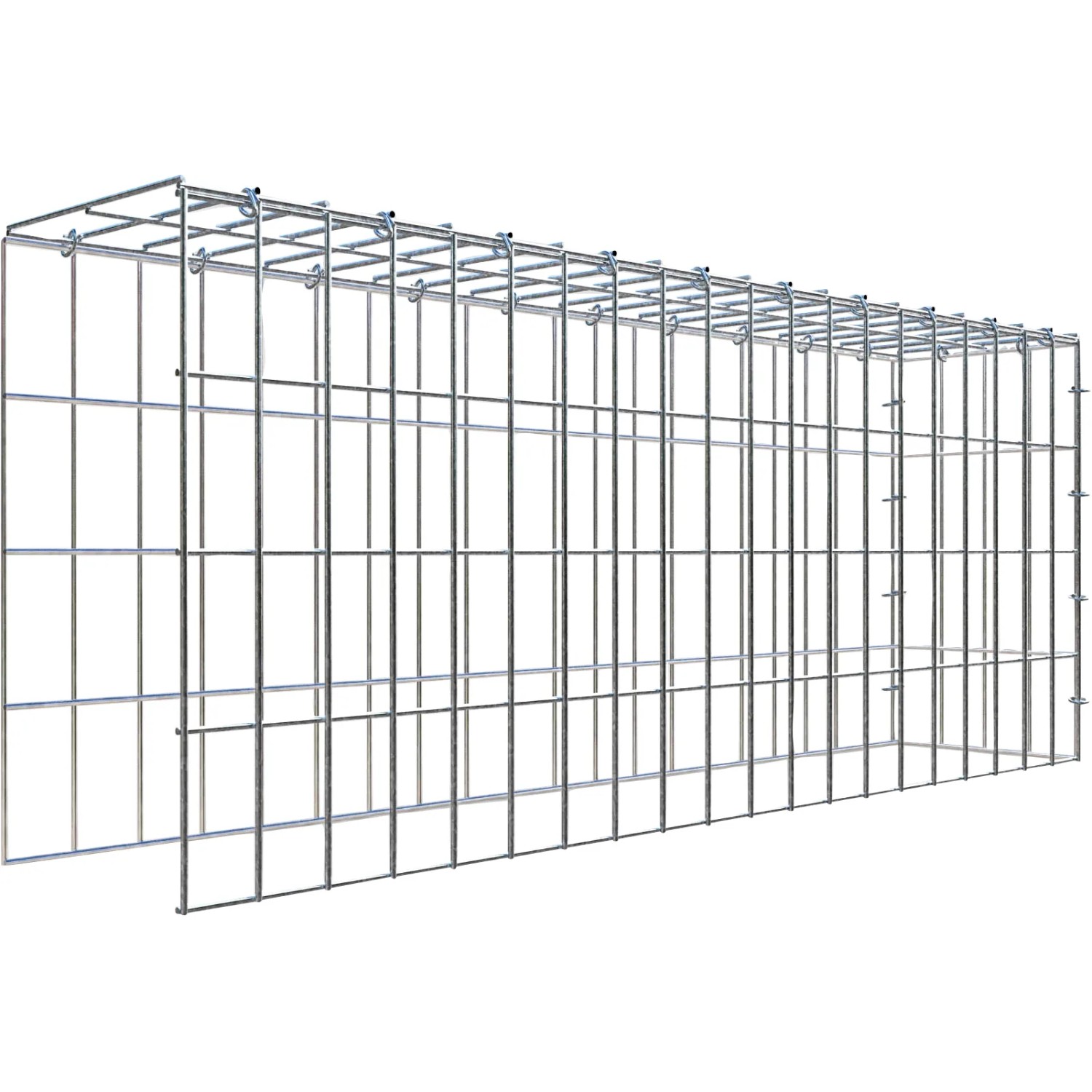 Gabiona C-Ring-Gabione-Anbaukorb Typ 4 40 x 100 x 20 cm Maschenw 5 x 10 cm