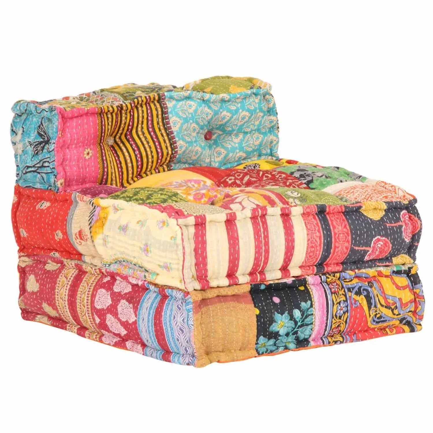vidaXL Modularer Pouf Patchwork Stoff 287702