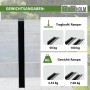 Infografik: TRUTZHOLM Auffahrschiene, Tragkraft 50 kg, Gewicht 3,53 kg, Zubehör für Autoanhänger.
