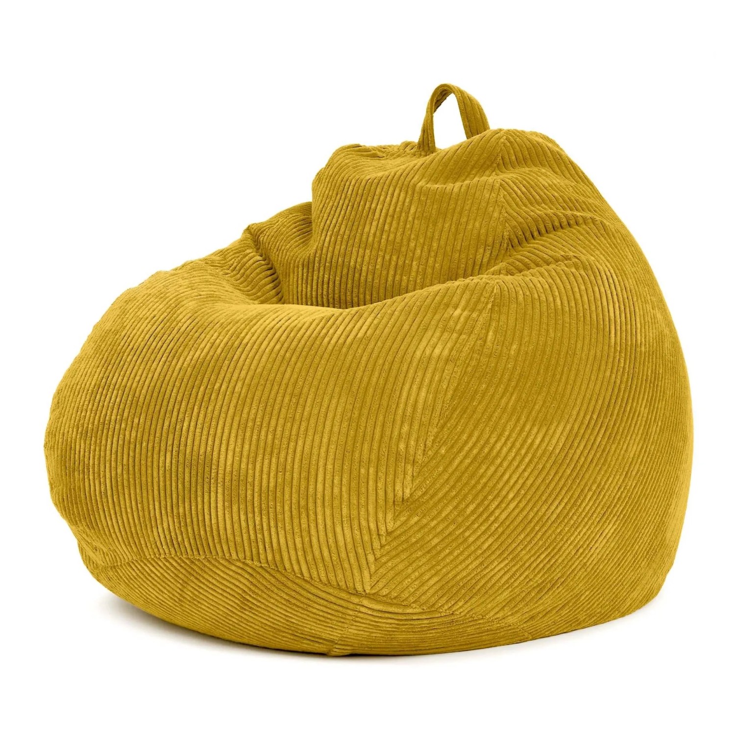 Green Bean Sitzsack Scoop 90 x 110 cm Waschbarer Bezug mit EPS-Perlen-Füllung Gelb