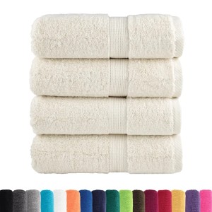 vidaXL Premium Waschhandtücher SOLUND 4 Stück Creme 30x30 cm 600 g/m² 137468