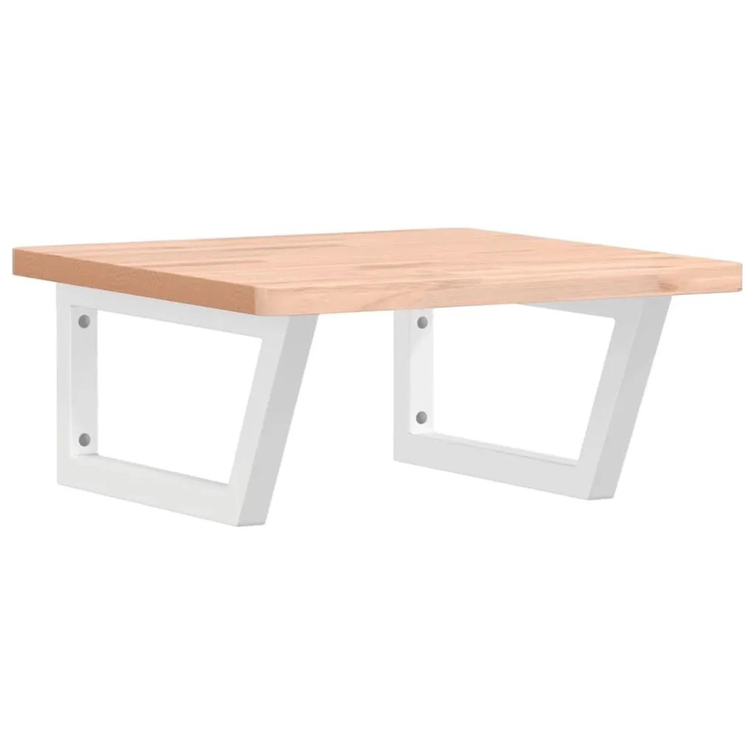 vidaXL Waschbeckenregal Wandmontage Stahl und Massivholz Buche 3302418