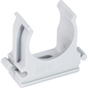 Graue Klemmschelle EN 20 (50 Stk.) zur Befestigung von Leerrohren.