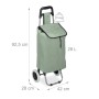 Relaxdays Einkaufstrolley Polyester Kunststoff Salbei Klappbar Wasserabweisend 92,5 cm x 42 cm x 28 cm 1,4 kg_4