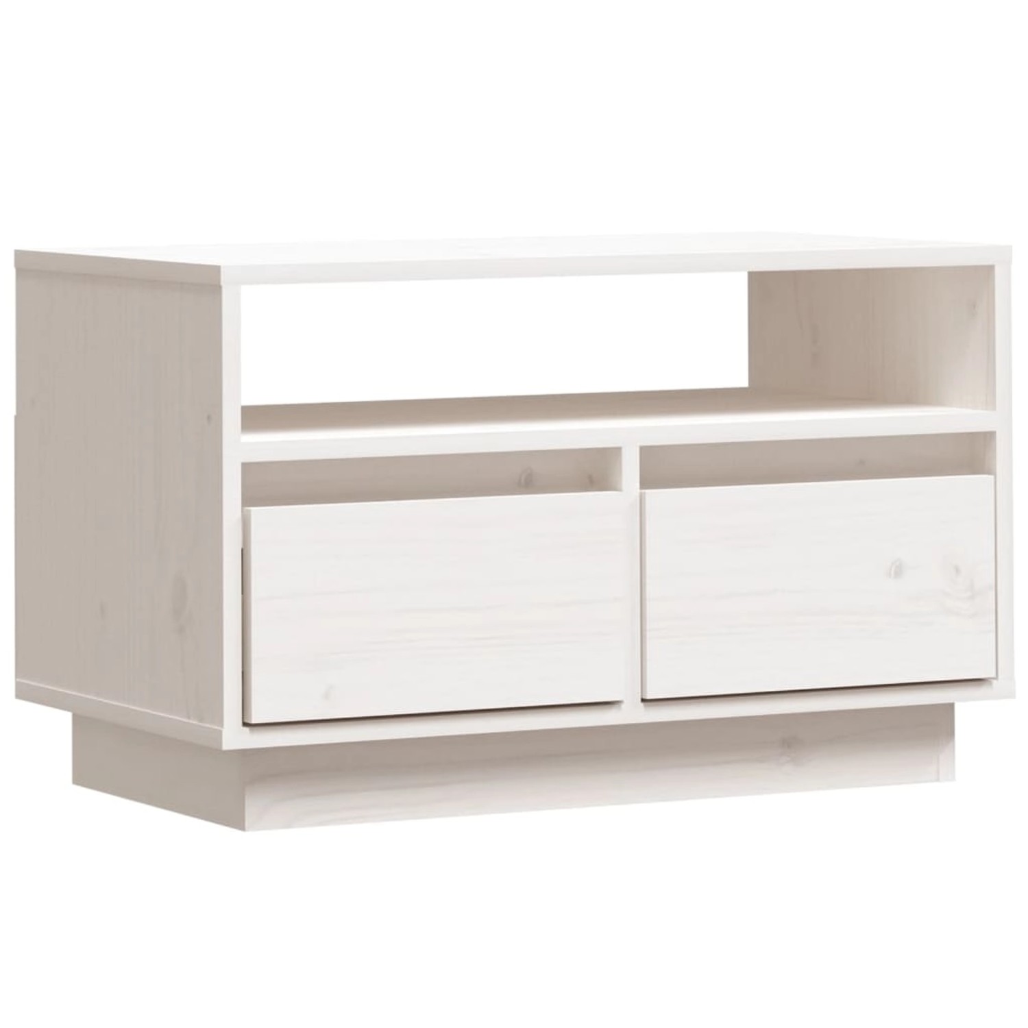 vidaXL TV-Schrank Weiß 60x35x37 cm Massivholz Kiefer 813426