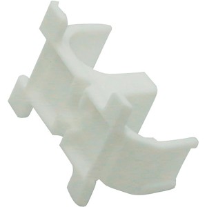 Wiroflex Sockelleisten- und Rohrhalter, 5er Set, weiß, aus Kunststoff zur Heizungs-Installation.