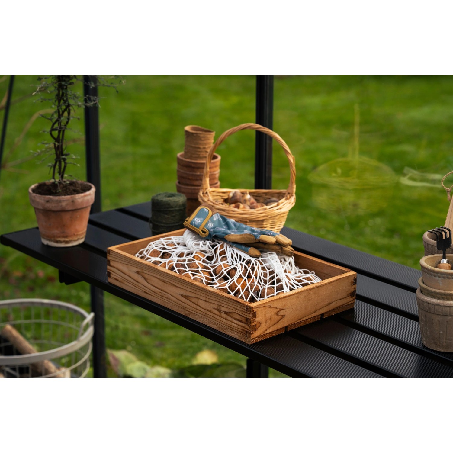 Halls Klappbarer Lamellentisch 280 cm x 55 cm Schwarz