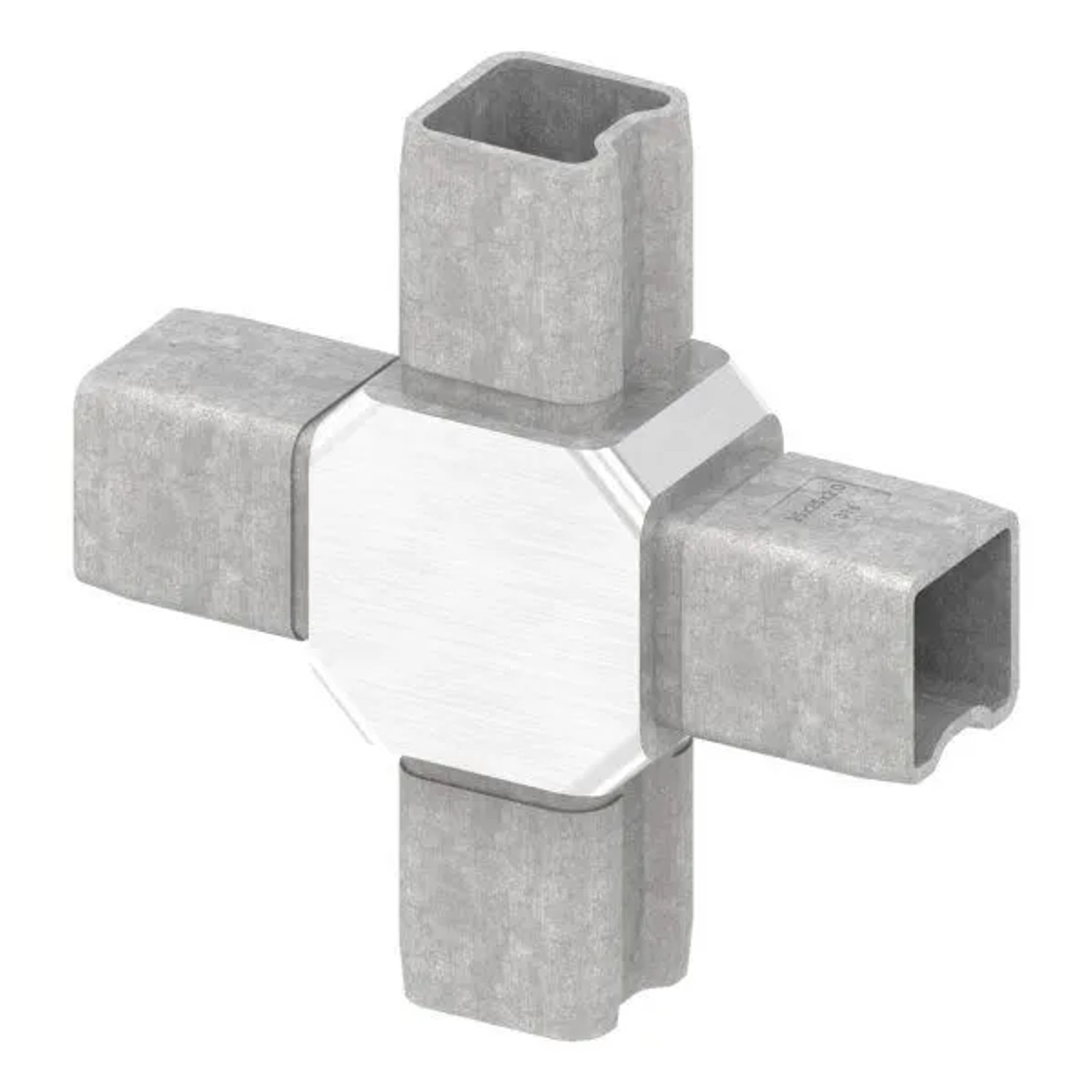 FeNau Kreuzverbinder V4A Für 25x25x2 mm Rohr Zum Stecken