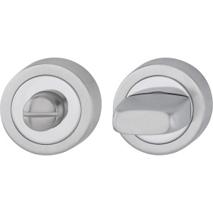 AnsaPro WC-Rosette Rhein aus Edelstahl, Türbeschlag mit WC-Verriegelung.