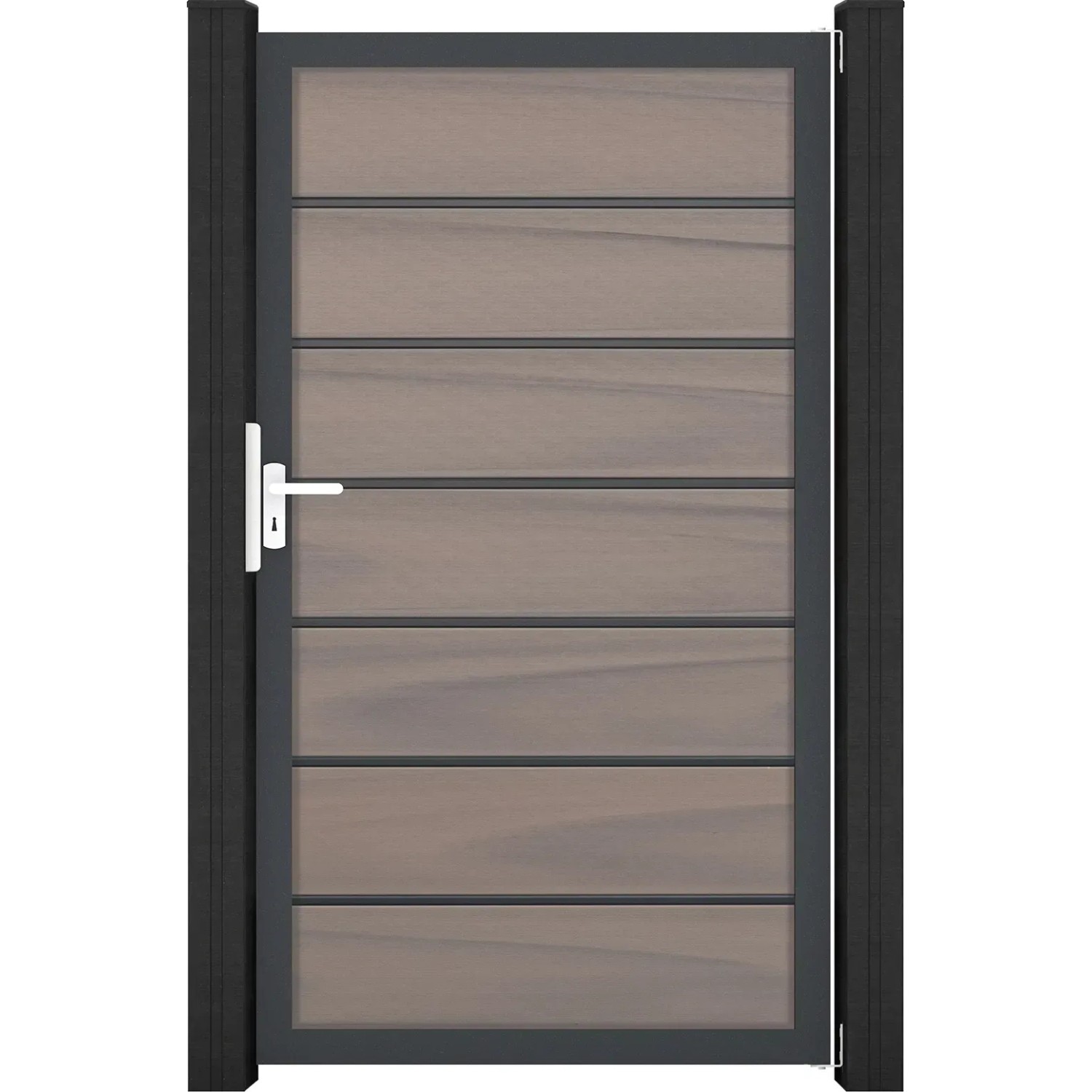GroJa Solid Grande Premium Steckzauntor 100 x 180 cm Bi-Color Rahmen DB703