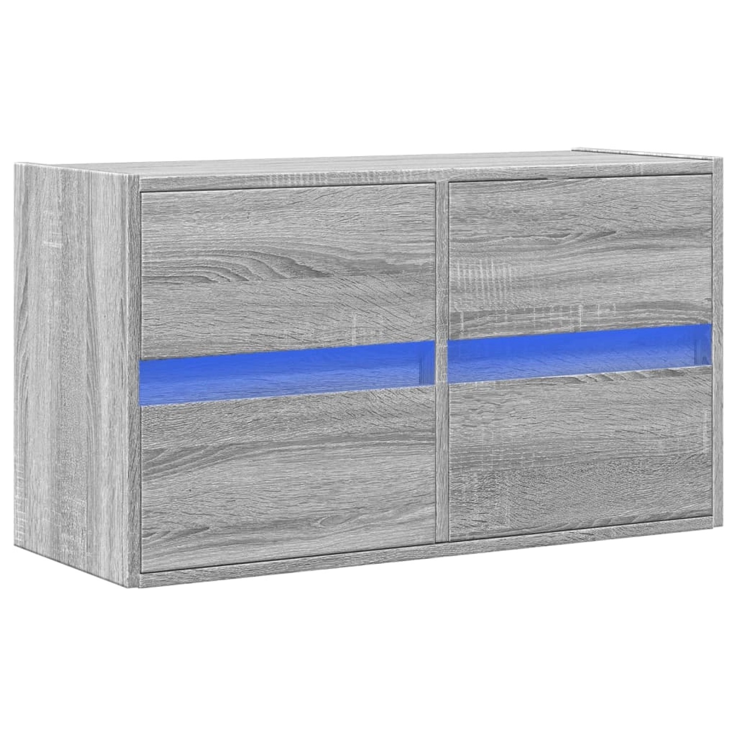 vidaXL TV-Wandschrank mit LED-Beleuchtung Grau Sonoma 80x31x45 cm 852290 günstig online kaufen