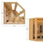 Artsauna Infrarotkabine Nyborg E150K aus Hemlockholz mit Maßen und Details.