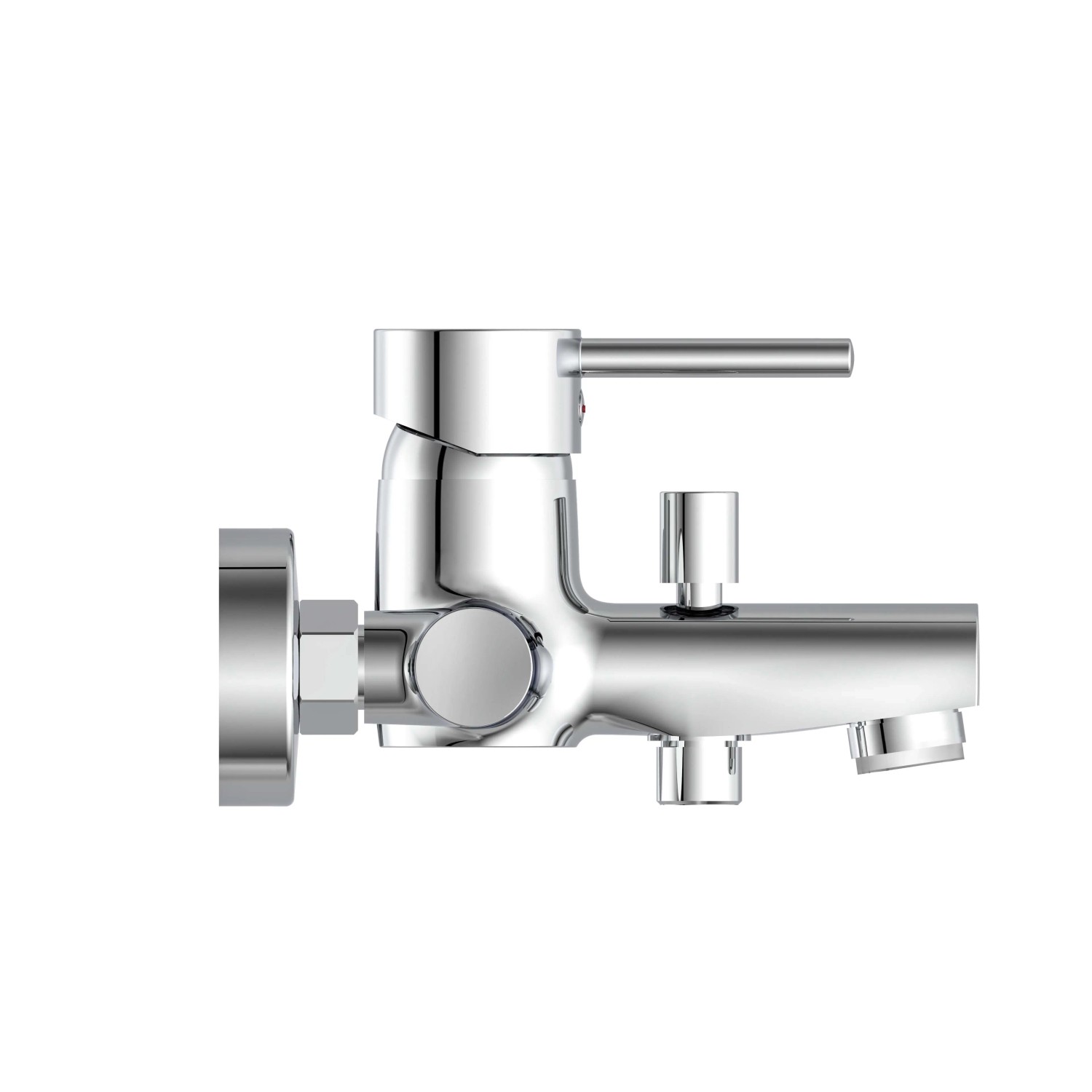 Schütte Design-Wannenarmatur Atlanta Chrom, Aufsicht. Moderne Badarmatur für die Wanne.