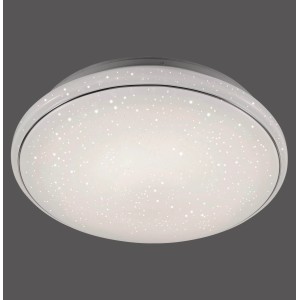 Weiße LED-Deckenleuchte Jupiter mit Sternenhimmel-Optik, Ø 59 cm.