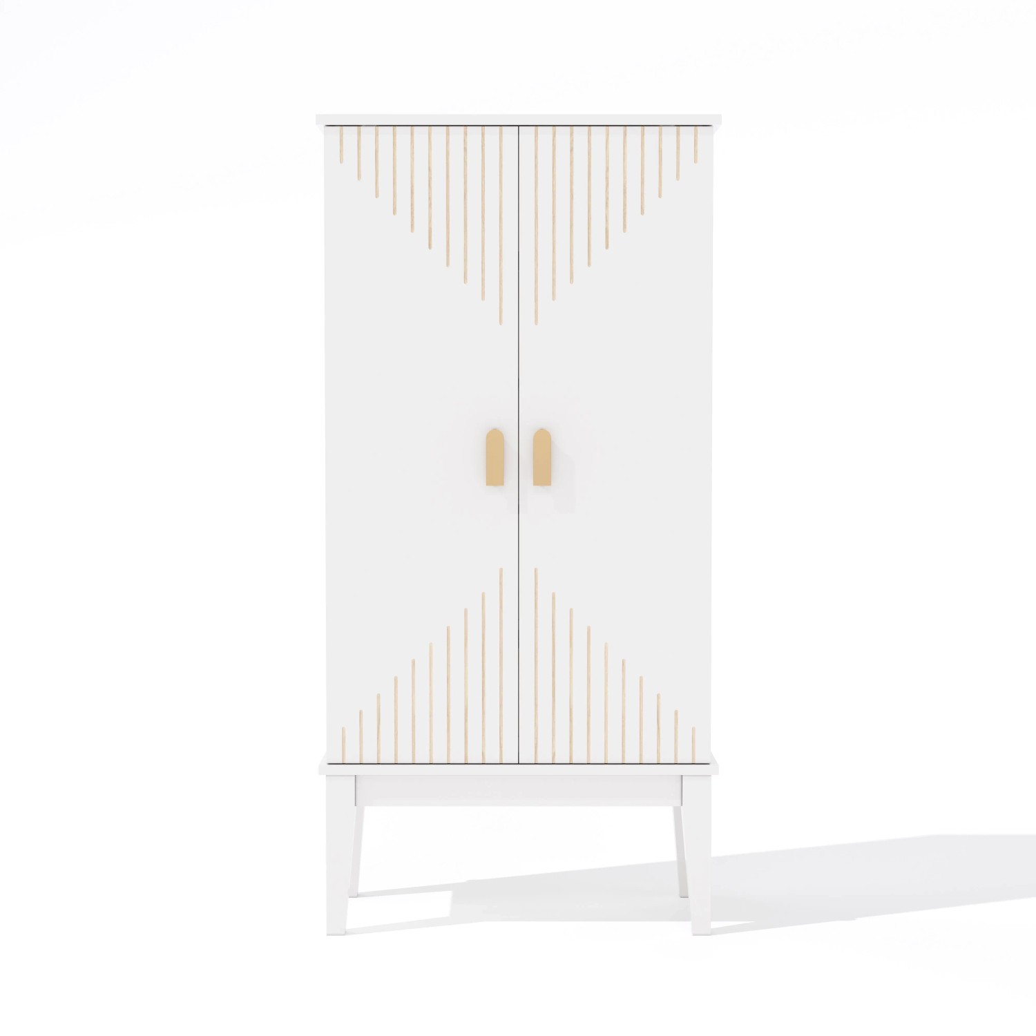 okwish Küchenschrank mit 2 Türen Türablage Sideboard Aufbewahrung Küche 120x59x30cm Weiß