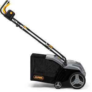 Alpina Elektro-Vertikutierer ASC 1.3 E mit Fangkorb, ideal zur Rasenpflege.