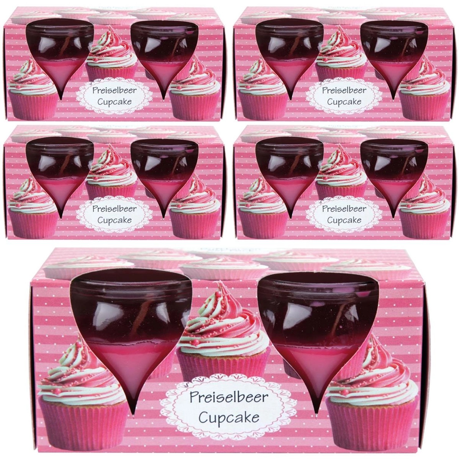 HS Candle Duftkerzen Creation 10er Pack Preiselbeer Cupcake günstig online kaufen