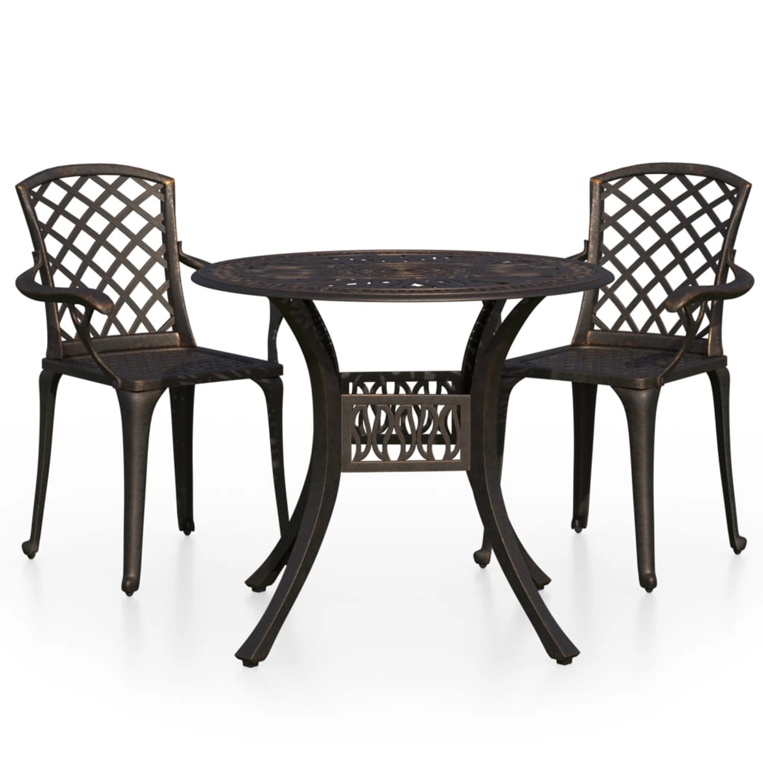 Thumbnail - vidaXL 3-Tlg Bistro-Set Aluminiumguss Bronzen 3070583