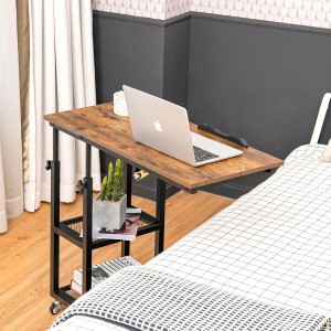 Costway Pflegetisch Höhenverstellbar mit Rollen mit Kippbarer Vintage