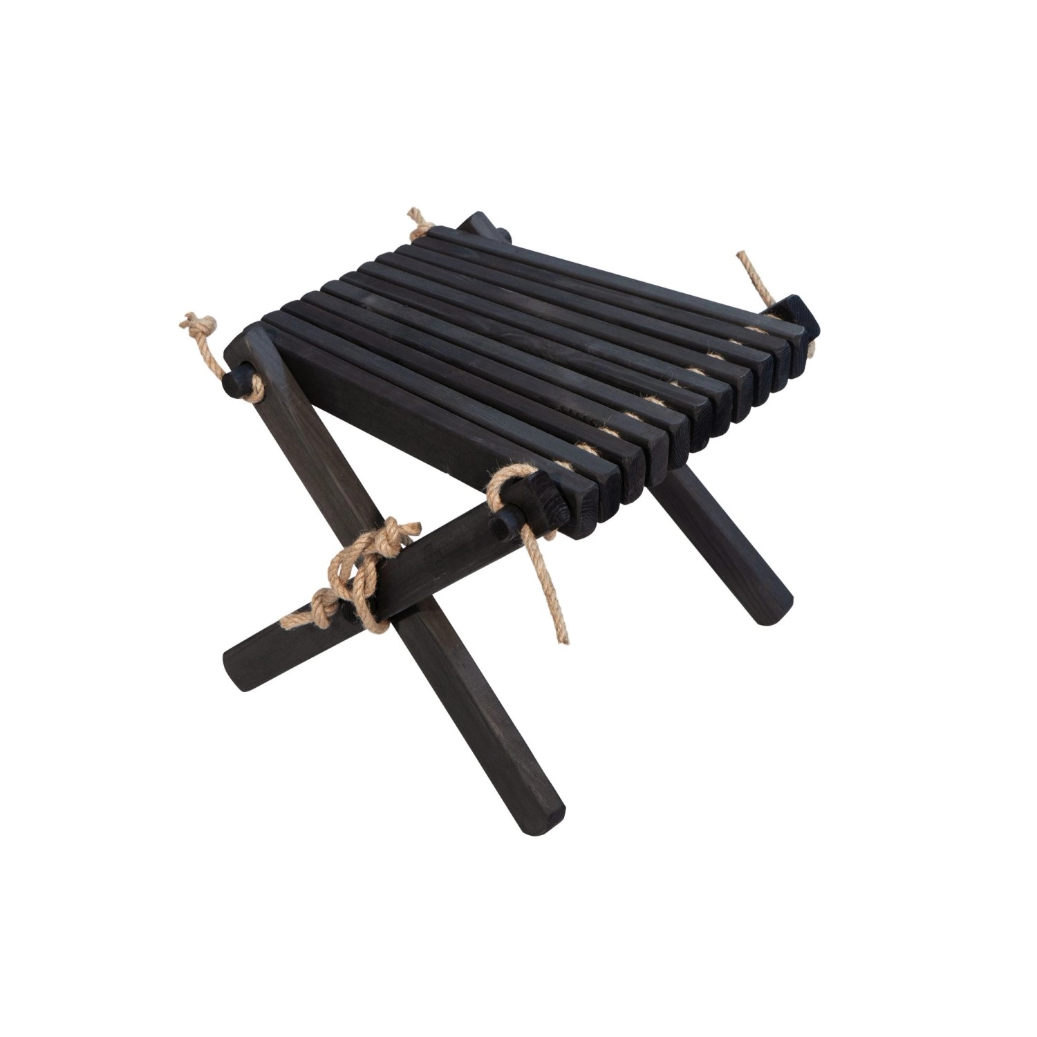 Jardinion Abstelltisch 54cm x 49cm x 45cm Kiefer Schwarz Beistelltisch