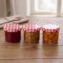 Relaxdays Einmachgläser Glas Stahl Transparent Rot Weiß Twist-Off Luftdicht 12er Set 220 ml 6,5 cm x 8,5 cm 0,18 kg_2