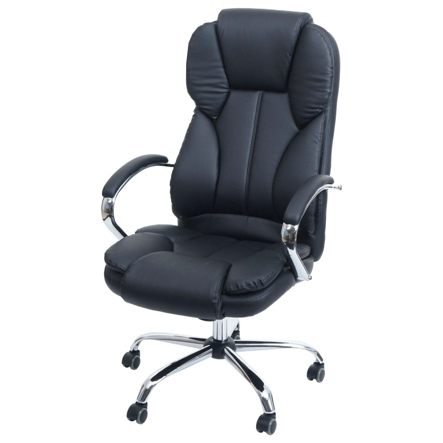 MCW Profi-Bürostuhl Kansas XXL 150kg Belastbar Kunstleder Schwarz