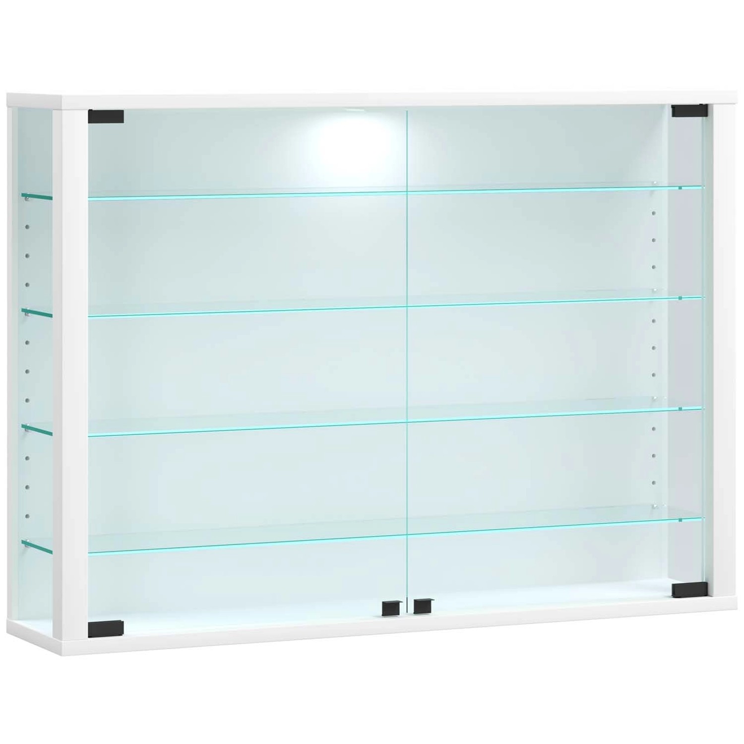 ebuy24 VitrosaL Vitrinenschrank Wandhängend 2 Glastüren Weiß günstig online kaufen