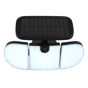 Globo Solarleuchte mit Sensor, schwarz matt, 19,1 cm. Außenleuchte mit LED und Solarpanel.
